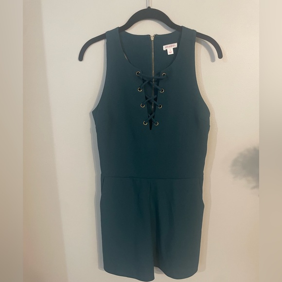 Green Xhilaration Romper - Picture 1 of 4